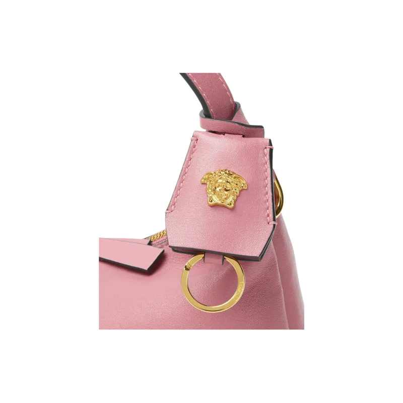 FANSIZHE Tag Lambskin Crescent Bag Shoulder Bag Crossbody Bag Handbag Women's Pink-3