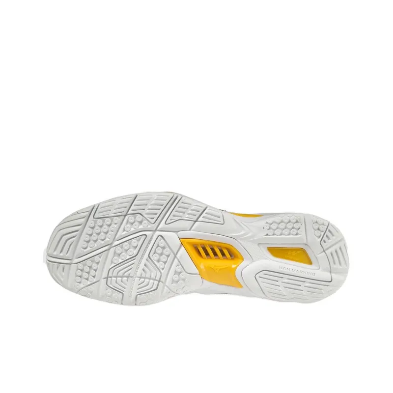 Mizuno Wave Stealth Anti Slip Wear Resistant Low Top Training Shoes Unisex White-4
