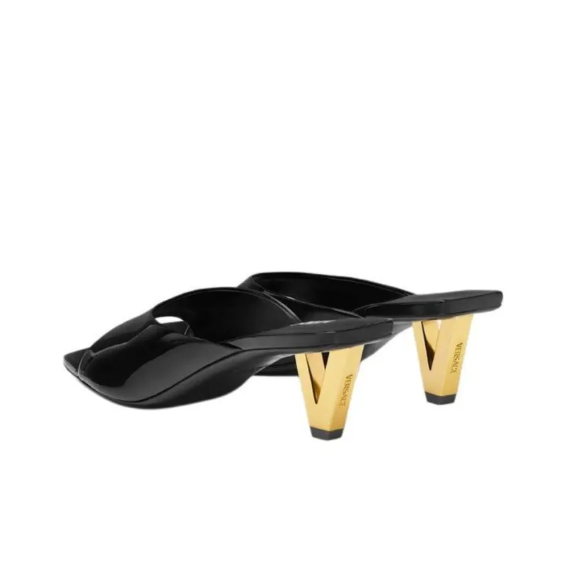 VERSACE Slide Slippers 5.5cm Women's Black-4