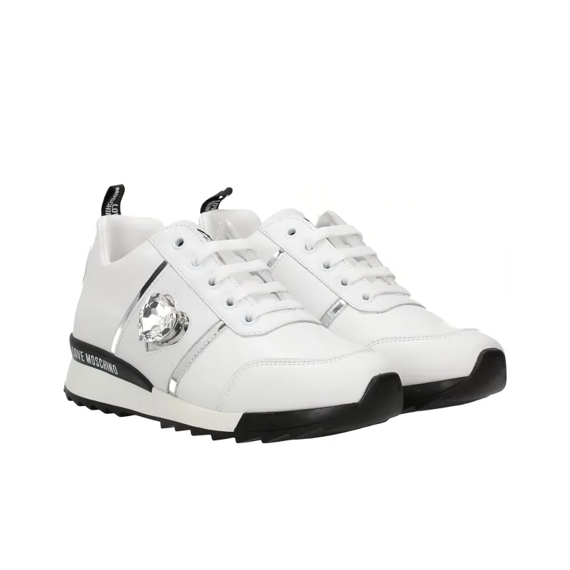 LOVE MOSCHINO Cushioning, Wear Resistant Low Top Sports Casual Shoes Women's White-2