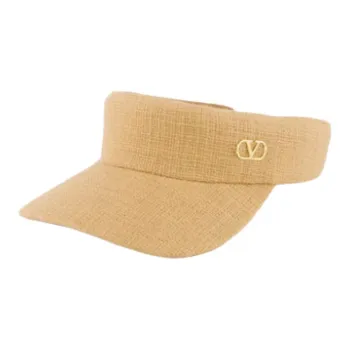 Valentino VLogo Plaque Curved Wide Hem Visor