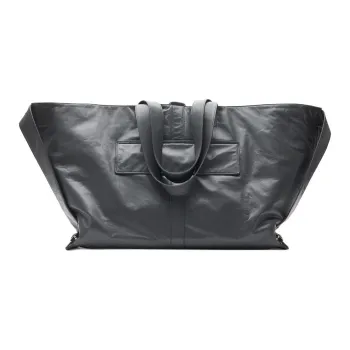 Burberry Tent Calfskin Portable Travel Bag Women's Pebbled Color