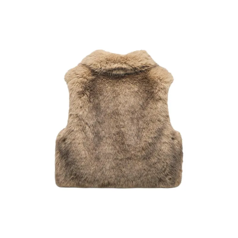 ZARA Vests Women's Light Beige-1