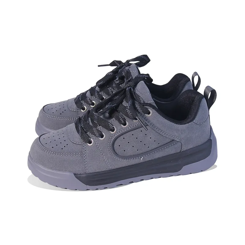 BPLB Slip Resistant Low Top Skateboard Shoes Unisex Dark Gray-2