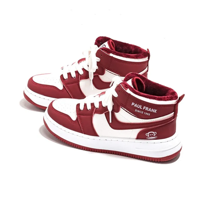 PAUL FRANK High Top Skateboard Shoes Unisex Rusty Red-7