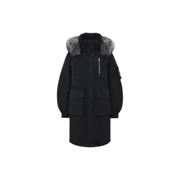 SNOW FLYING Long Down Coats Women's Night Black