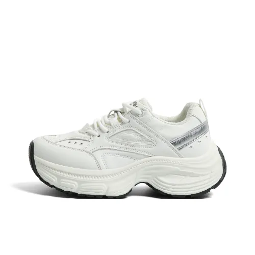 HUANQIU Cushioning Anti Slip And Wear Resistant Low Top Chunky Sneakers Women's