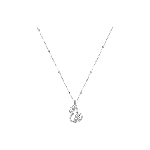 Heart Grass S925 Silver Necklaces Women's