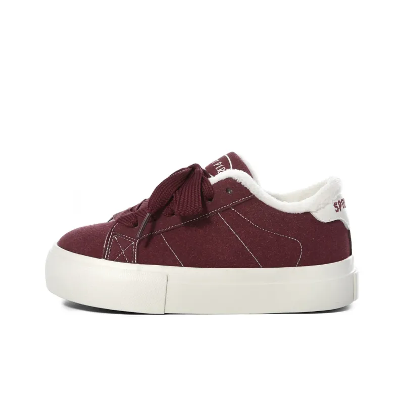 CHERRY&KALIKA Skateboard Shoes Women's Low Top Red-6