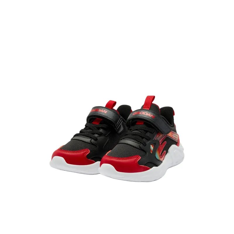 QIAODAN Anti Slip Wear Resistant Low Top Kids Lifestyle Shoes Black Red Children Aged 3 7 Years Old-2