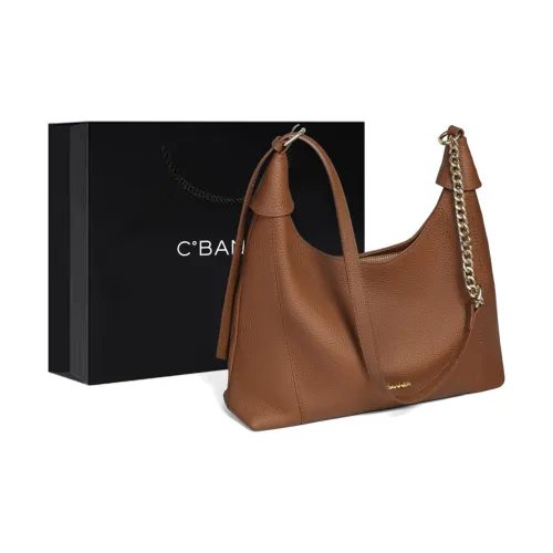 C°BANNER Cow Leather With Synthetic Leather Tote Shoulder Bag, Crossbody Bag Regular Women's Light Coffee