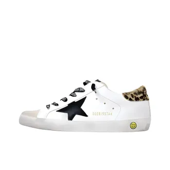 Golden Goose Super Star Floral Leopard Print Tail Low Top Kids' Skateboarding Shoes White Teenagers