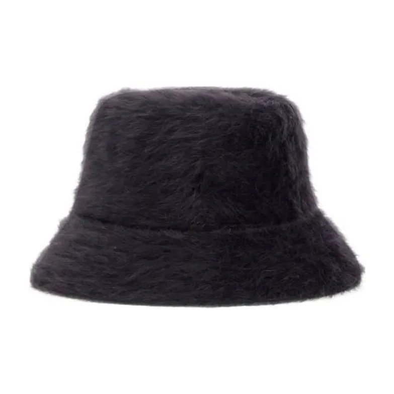 KANGOL Angora Wool Modified Acrylic Nylon Bucket Hats Men's Black-1