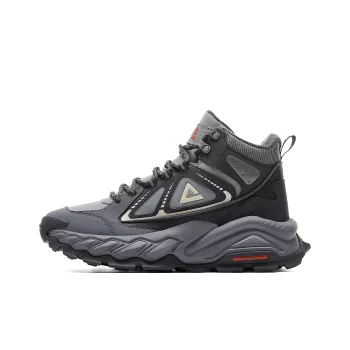PEAK Slip Resistant Cushioning Rebound Mid Top Outdoor Shoes Men's Gray