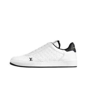 LOUIS VUITTON Rivoli Low Top Skateboard Shoes Men's White Black