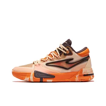 Erke Basketball Shoes Men Low Top Cinnamon Orange Citrus