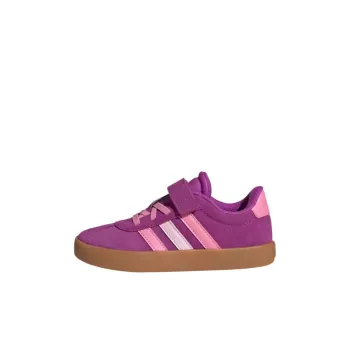Adidas VL COURT 3.0 Anti Slip Wear Resistant Low Top Kids' Skateboarding Shoes Pink Children Aged 3 7 Years Old