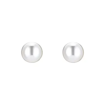 GUCCI Metal, Resin Semi Pearl Stud Earrings Women's White/Gold