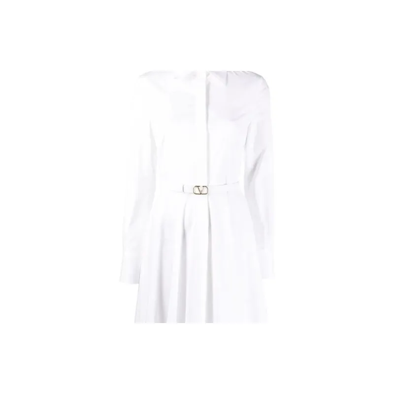 Valentino Long-Sleeved Dresses Women's White-3