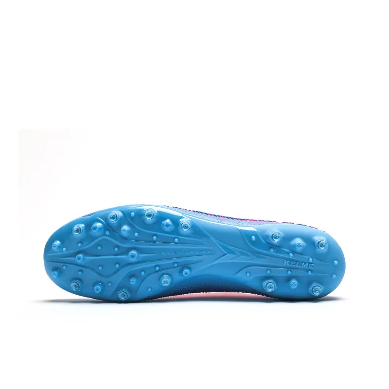 KELME Lightning 2.5 MG Rubber Short Studs Cushioned Slip Resistant Abrasion Resistant Soccer Shoes Unisex Pink Blue-4