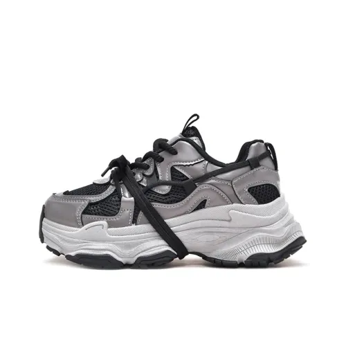 SHUMO Cushioning Anti Slip And Wear Resistant Height Increasing Low Top Chunky Sneakers Women's