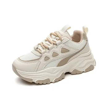 Medd Slip-Resistant Breathable Lightweight Height Increasing Low-Top Chunky Sneakers Women's