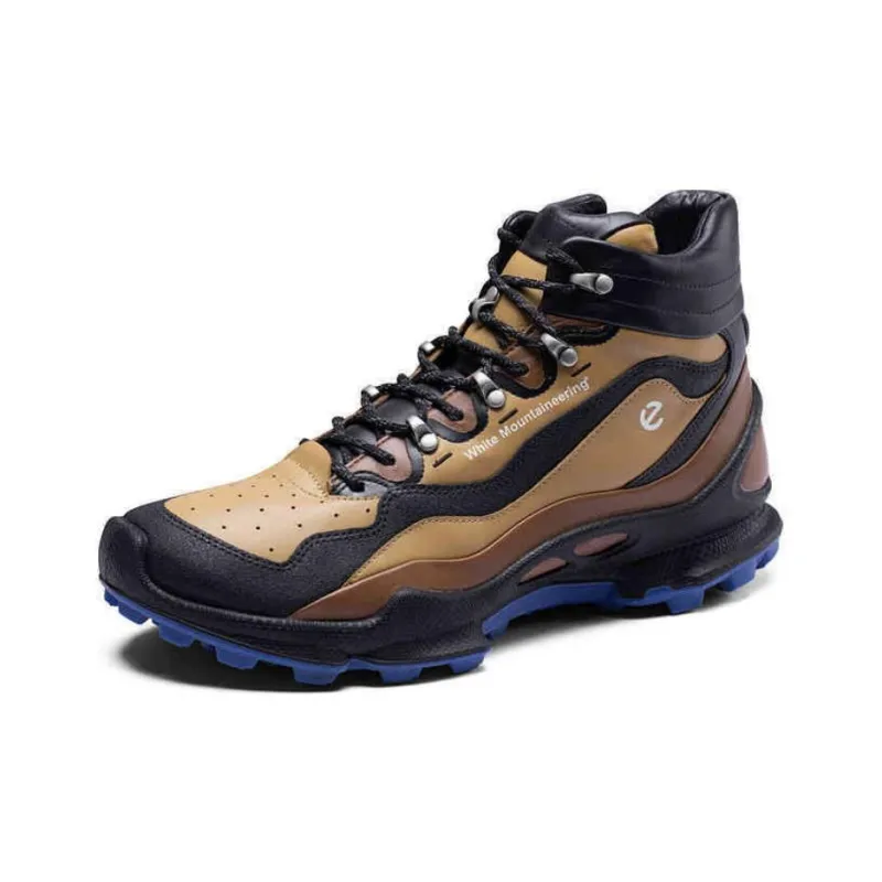 White Mountaineering x Ecco Biom C Trail Cushioning, Wear Resistant High Top Hiking Shoes Men's Brown Black-0