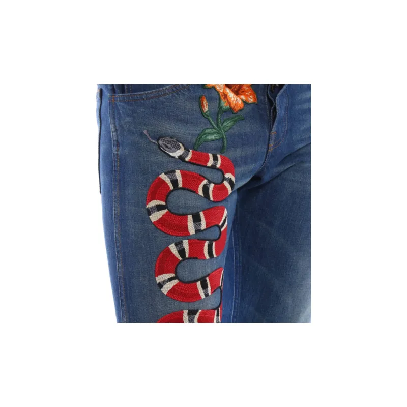GUCCI Jeans Men Blue-4