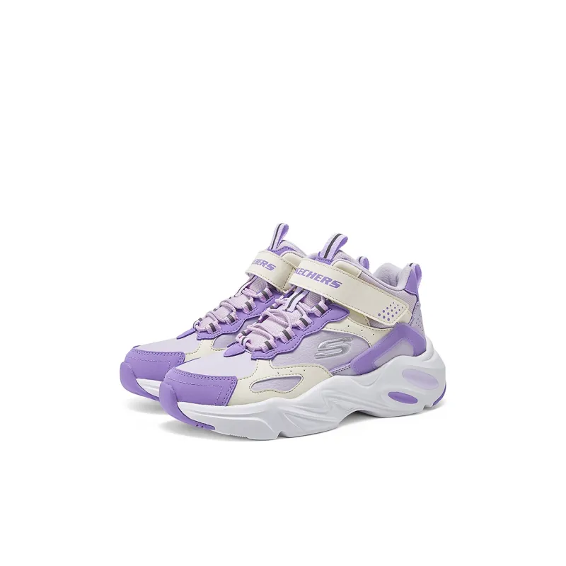 Skechers SKECHERS GIRLS Anti Slip And Wear Resistant Warm Low Top Kids Lifestyle Shoes White Purple Kids'-2