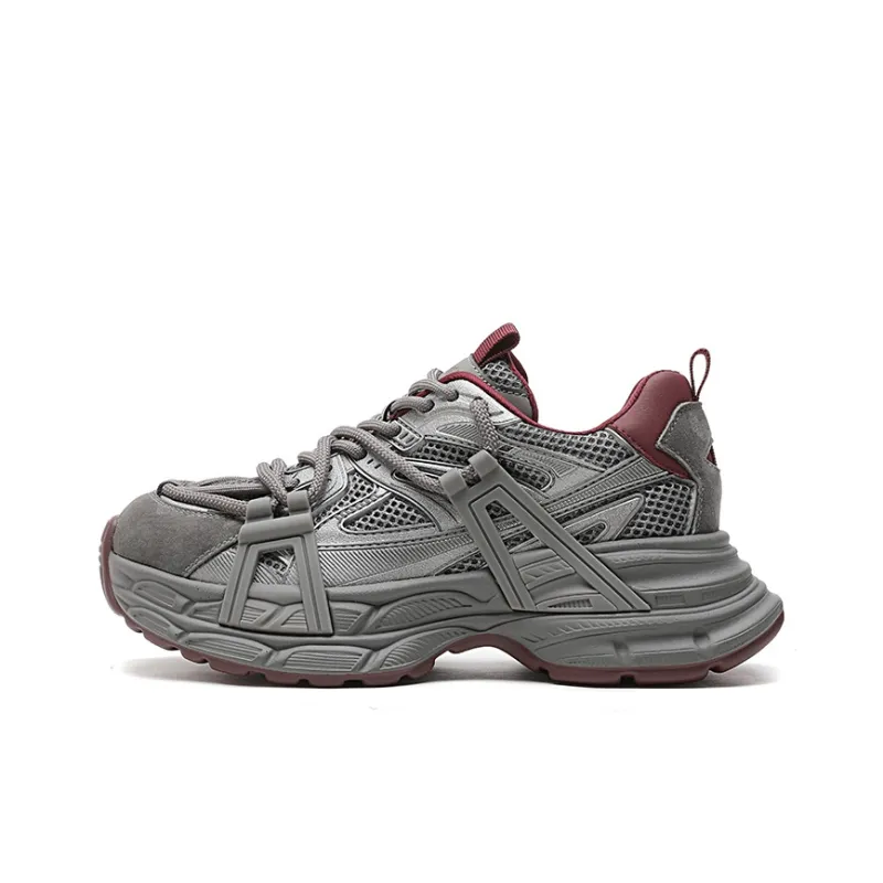 LINGPAO Slip-Resistant Low-Top Chunky Sneakers Women's-3