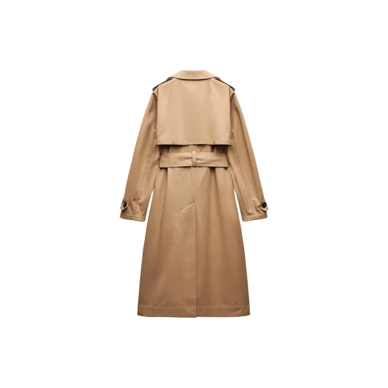 ZARA ZW Series Trench Coat Women's Brown-1