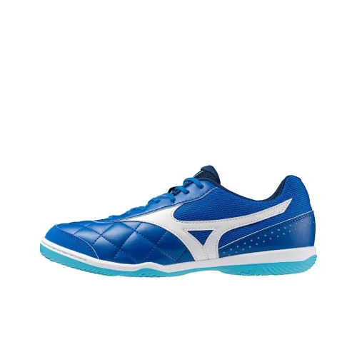 Mizuno Anti Slip Wear Resistant Soccer Shoes Unisex Blue White