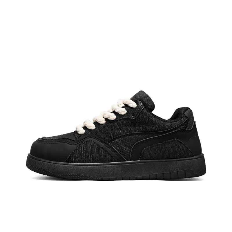 Legaco Chicken Coverage Slip Resistant And Abrasion Resistant Low Top Skateboard Shoes Men's Black-1