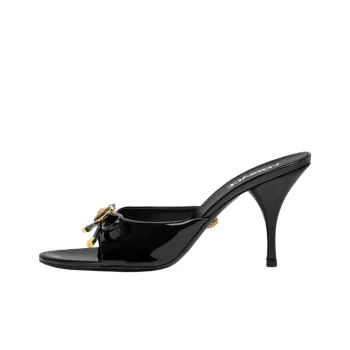 VERSACE Opera Slide Slippers 8.5cm Women's Black