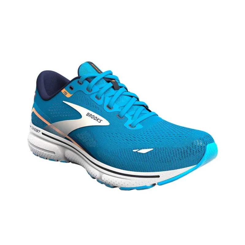 Brooks Ghost 15 Anti-Slip Wear-Resistant Low-Top Running Shoes Men's Blue-2