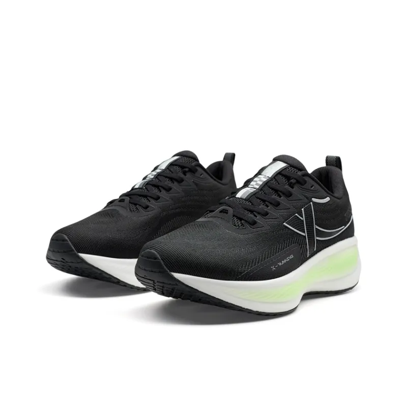 XTEP Chasing Clouds 2nd Generation Wear Resistant Slip Resistant Low Top Training Running Shoes Men's Black-4