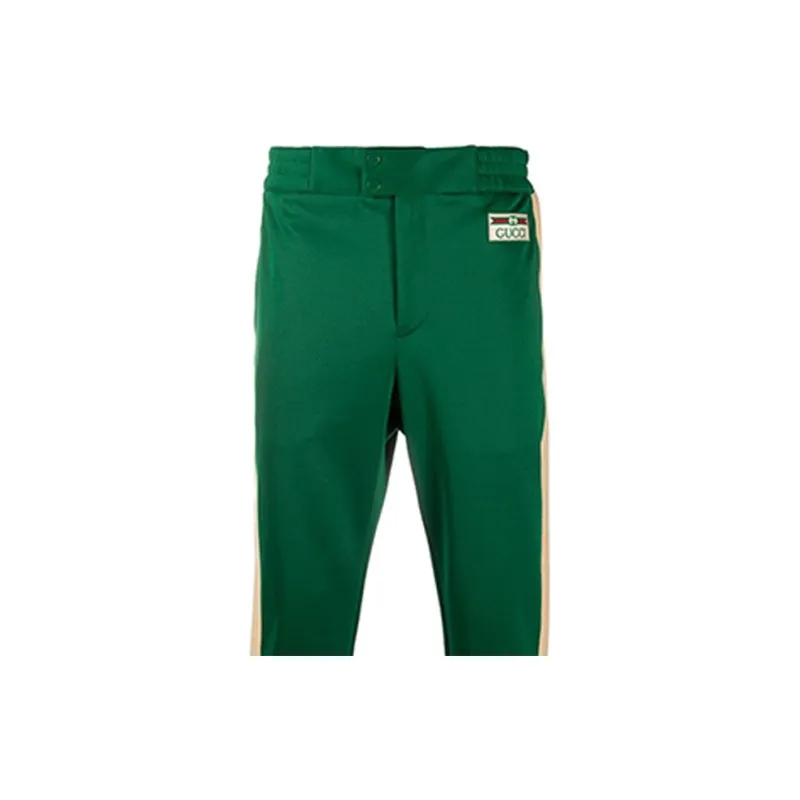 GUCCI Knitted Sports Pants Men's Green-4