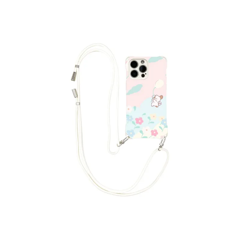 Sen Dog Silicone Material Cute Square Lanyard Crossbody Phone Cases Compatible With IPhone 16 Pro Max/Pro/Plus/15/14/13-0