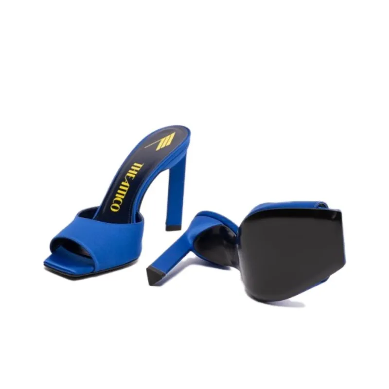The Attico Rubber Sole Abrasion Resistant Slide Slippers Women's Blue-4
