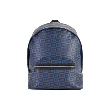 GUESS Artificial Leather Backpack Medium Size Men's Dark Blue