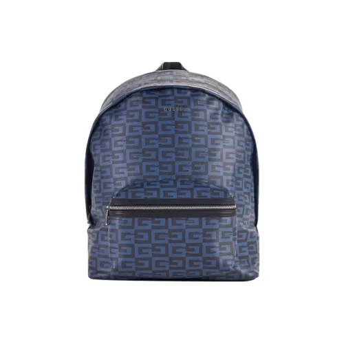 GUESS Artificial Leather Backpack Medium Size Men's Dark Blue