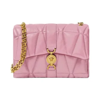VERSACE Lambskin Shoulder Bag, Crossbody Bag Women's Pink