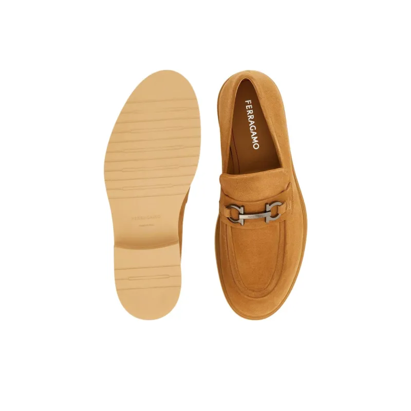 FERRAGAMO GANCINI Loafers Men's Camel-4