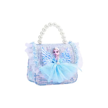 Disney Frozen Series Synthetic Leather Handheld Handbag Kids' Blue