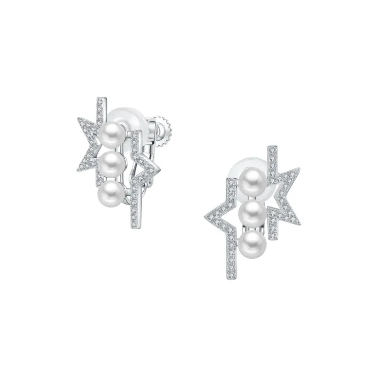 BABYBEI 925 Sterling Silver Clip On Earrings Women's-3