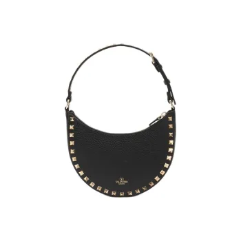 Valentino GARAVANI ROCKSTUD Grained Calfskin Handbag Shoulder Bag Mini Women's Black