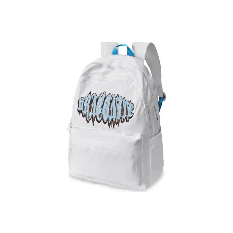 DRACONITE Polyester Student Backpack Regular Unisex White-2