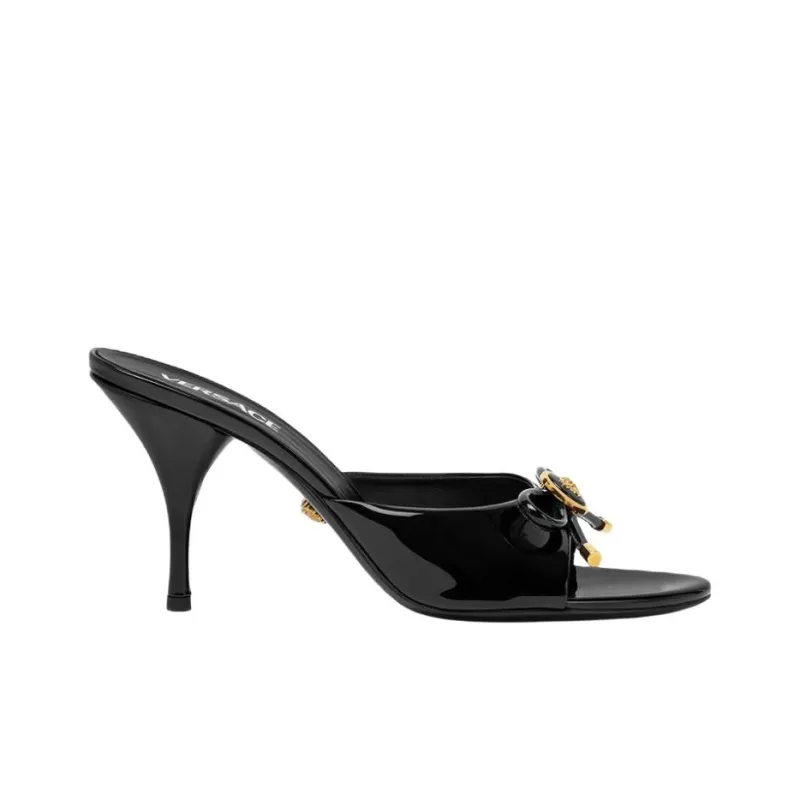 VERSACE Opera Slide Slippers 8.5cm Women's Black-1