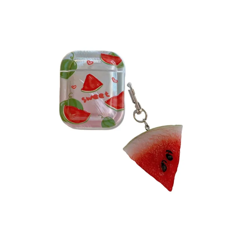 Baohuguang Compatible With AirPods 1/pro/3 TPU Ins Summer Refreshing Watermelon High Value Appearance Headphone Cases-1