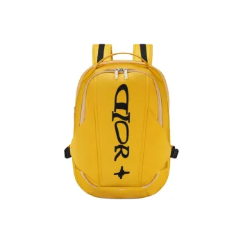 DIOR Nylon With Leather Backpack Unisex Yellow